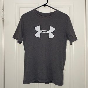 Under Armour Heatgear Men's Gray Classic Under Armour Logo Shirt Size Small